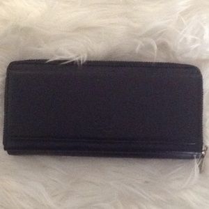 Larger black leather wallet